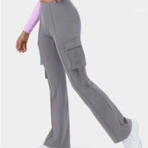 HALARA High Waisted Side Flap Pocket Flare Cargo Pants, Size SP
